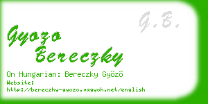 gyozo bereczky business card